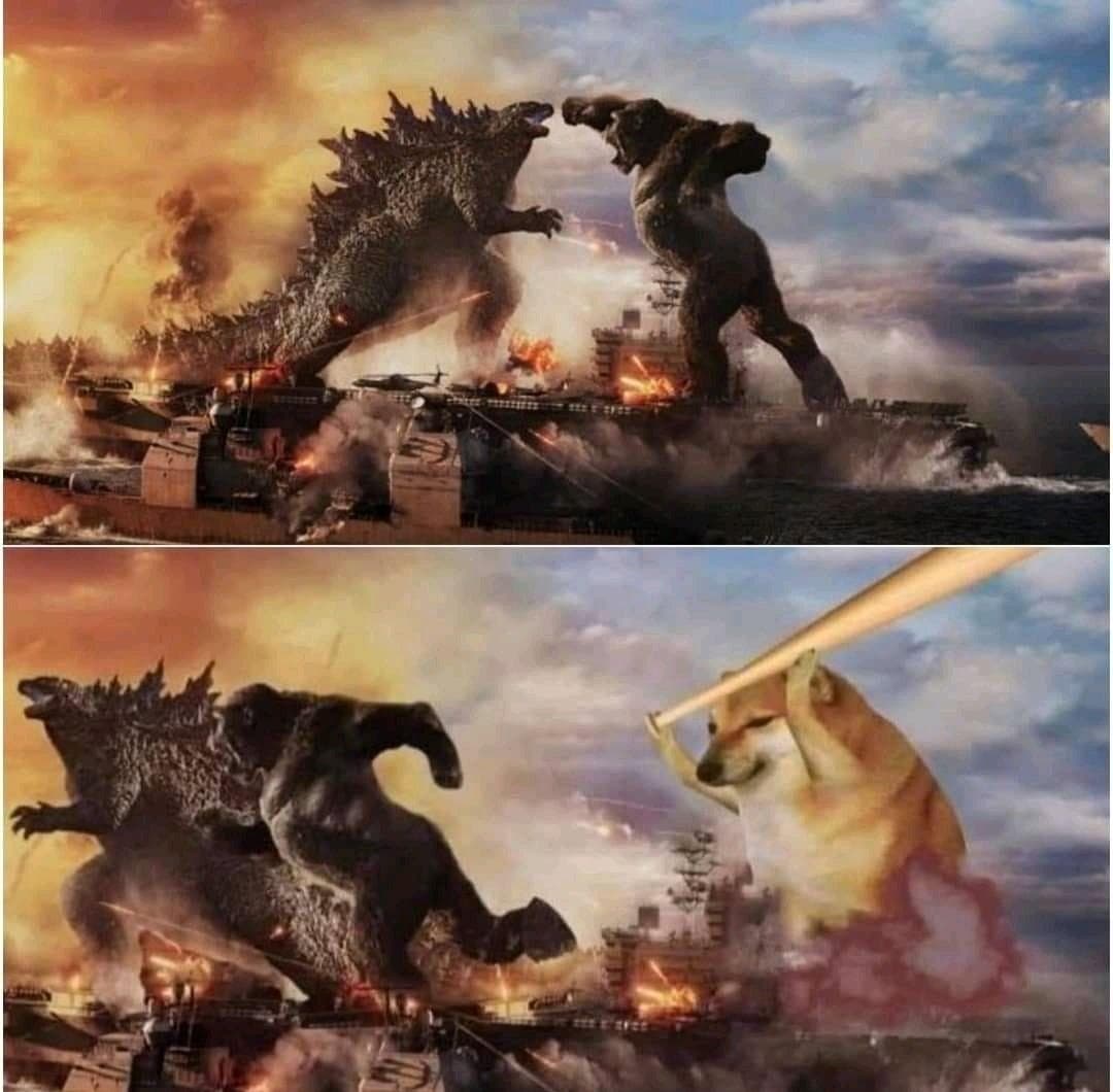 Godzilla Vs Kong meme template
