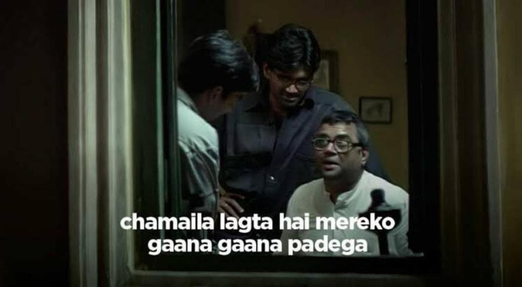 Chamaila lagta hai mereko gaana gana padega meme template
