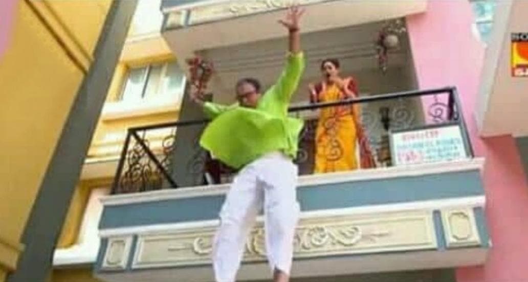 Bhide jump from balcony meme template
