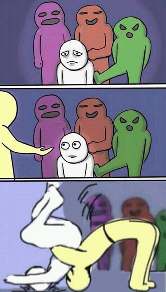 Problem stress and pain meme template