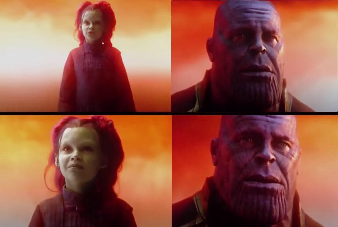 Thanos sad meme template