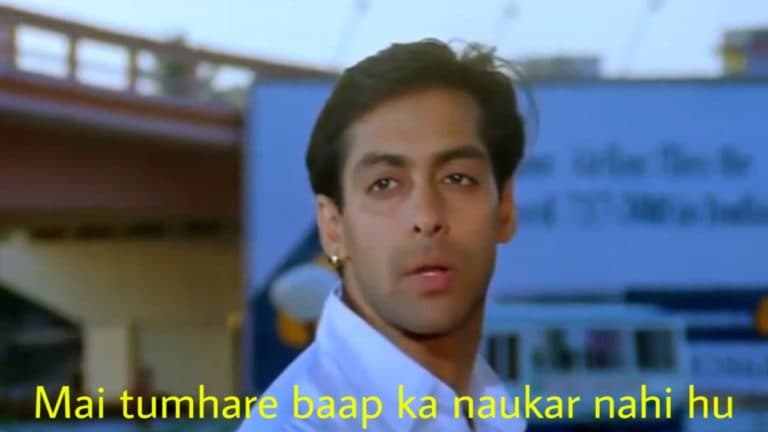 Mai tumhare baap ka naukar nahi hu meme template