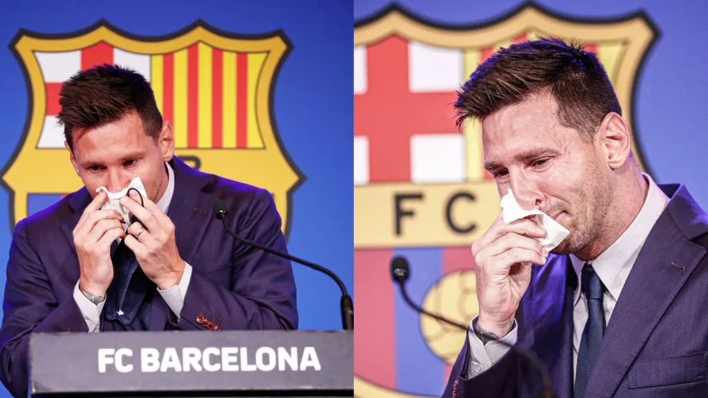 Messi crying meme template