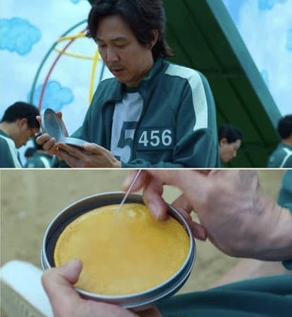 Squid game sugar candy meme template