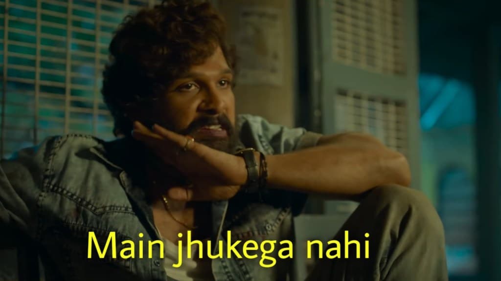 Main jhukega nahi meme template