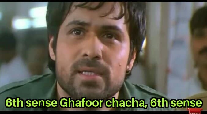 6th sense ghafoor chacha meme template