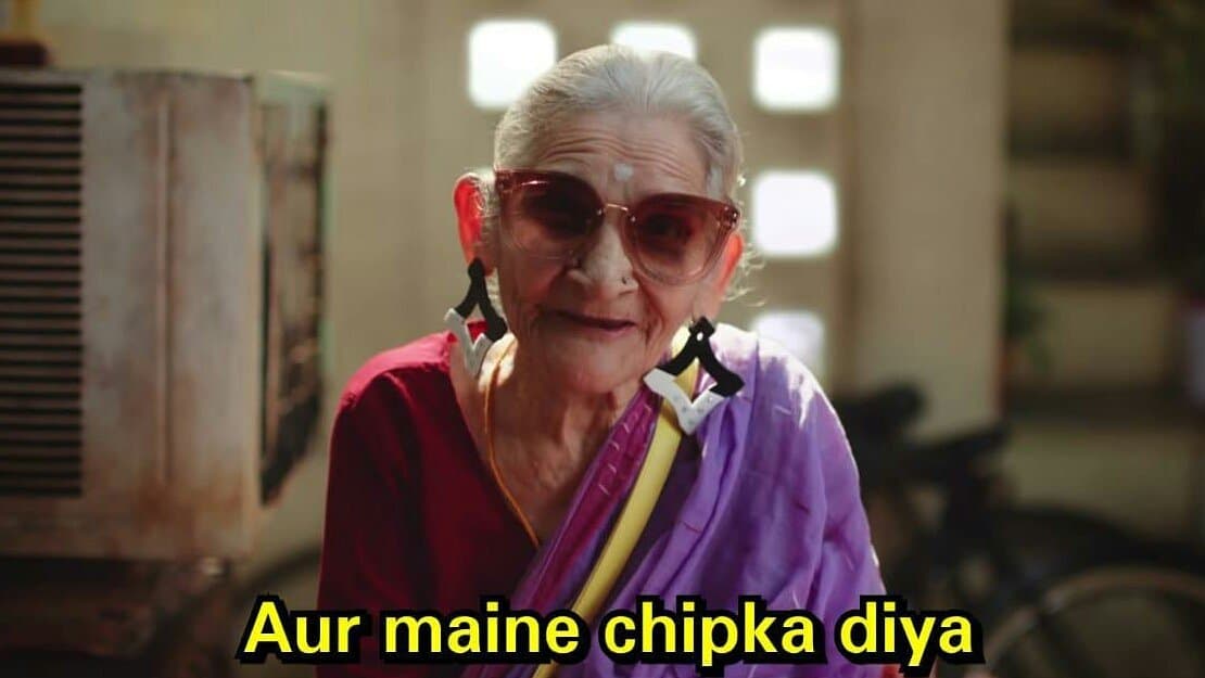Aur maine chipka diya meme template