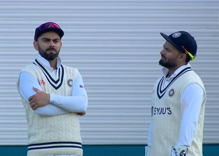 Rishabh looking at virat meme template