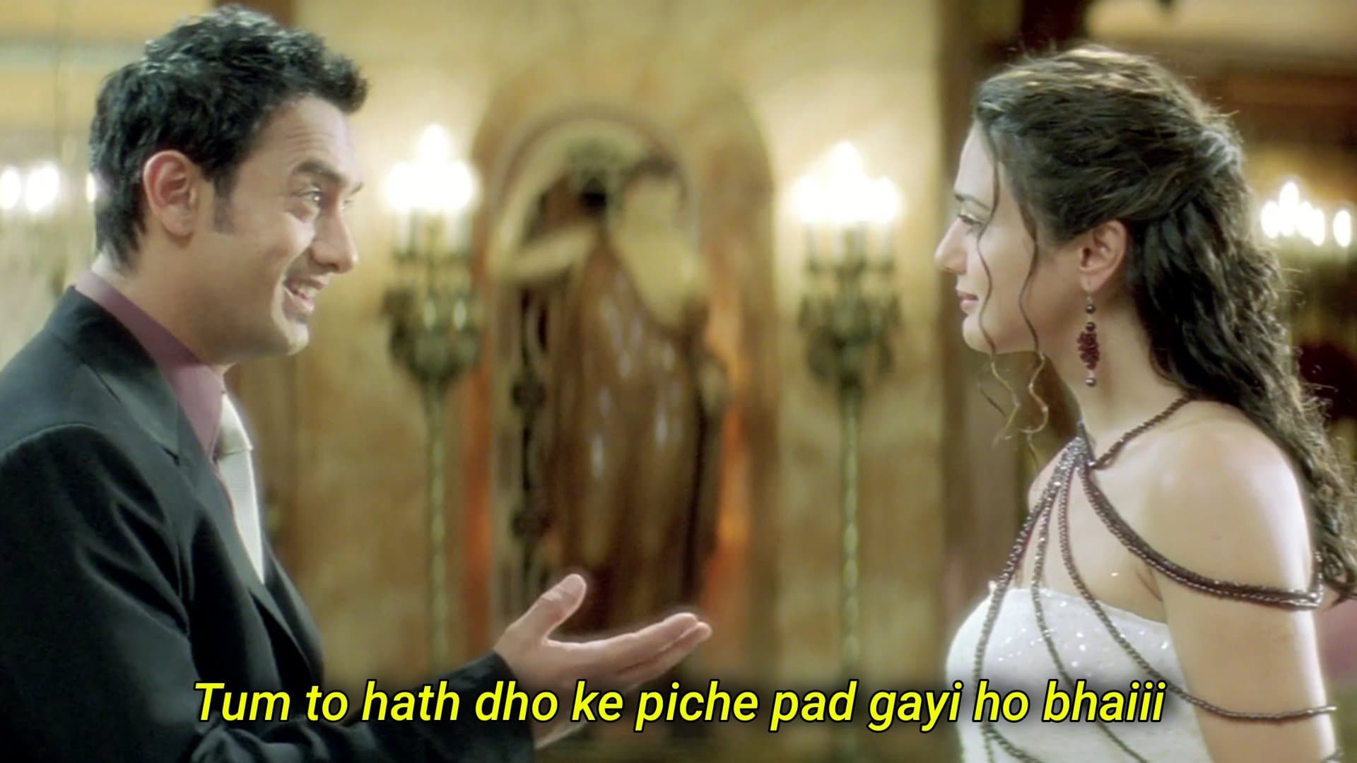 Tum to hath dho ke piche pad gayi ho bhaiii meme template