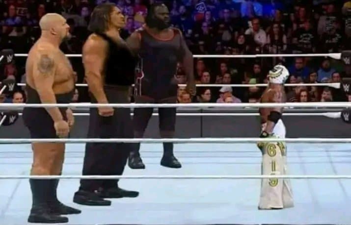 Khali vs rey Mysterio meme template