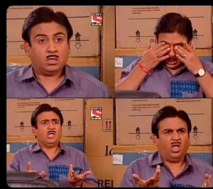 Jethalal shocked meme template