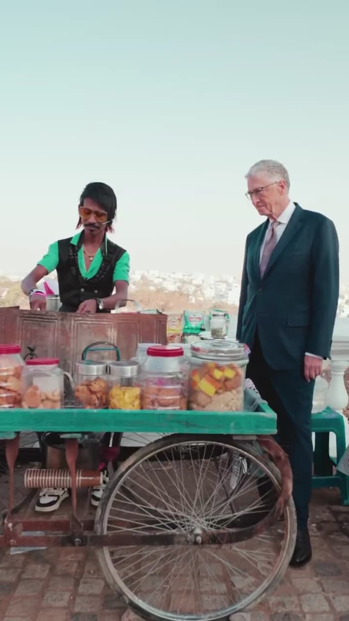 Bill gates waiting for chai meme template
