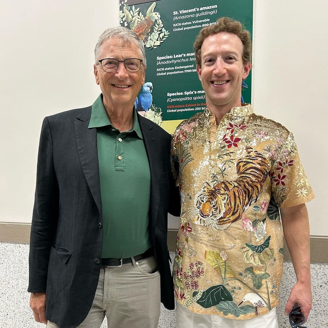 Mark Zuckerberg with bill gates meme template