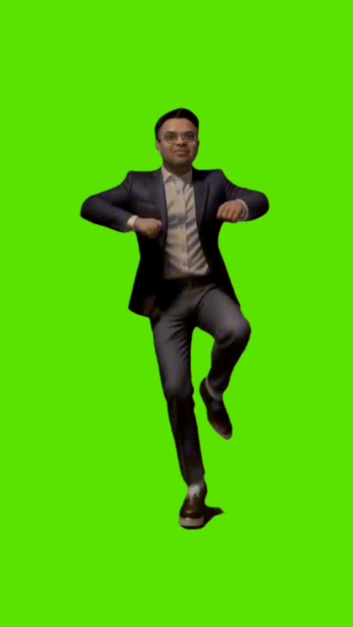 Jay shah dancing green screen meme template