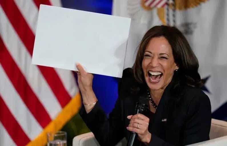Kamala harris white board meme template