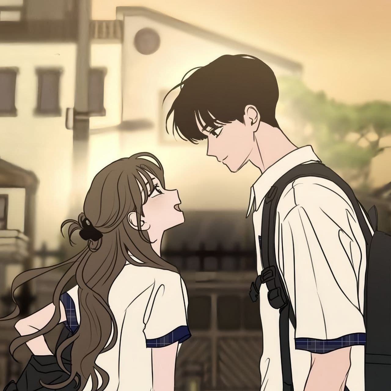 College Man and woman in love meme template