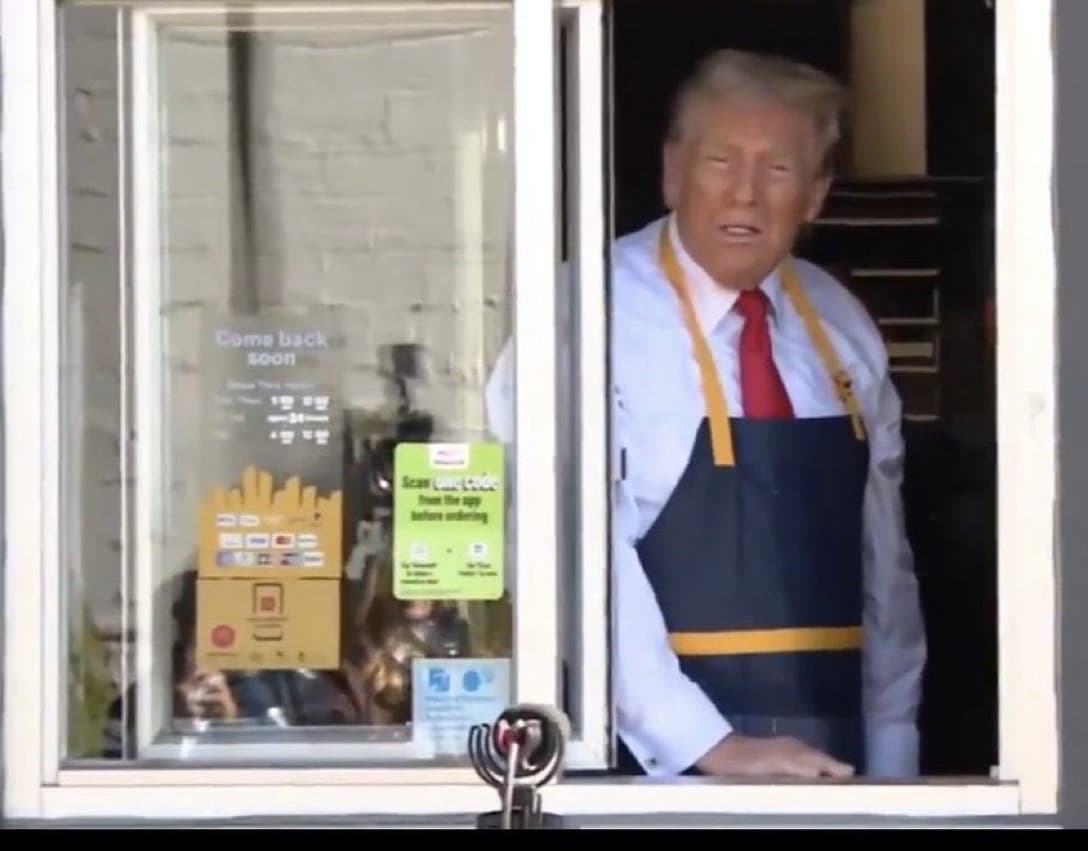 Doland Trump waiting in mcd meme template