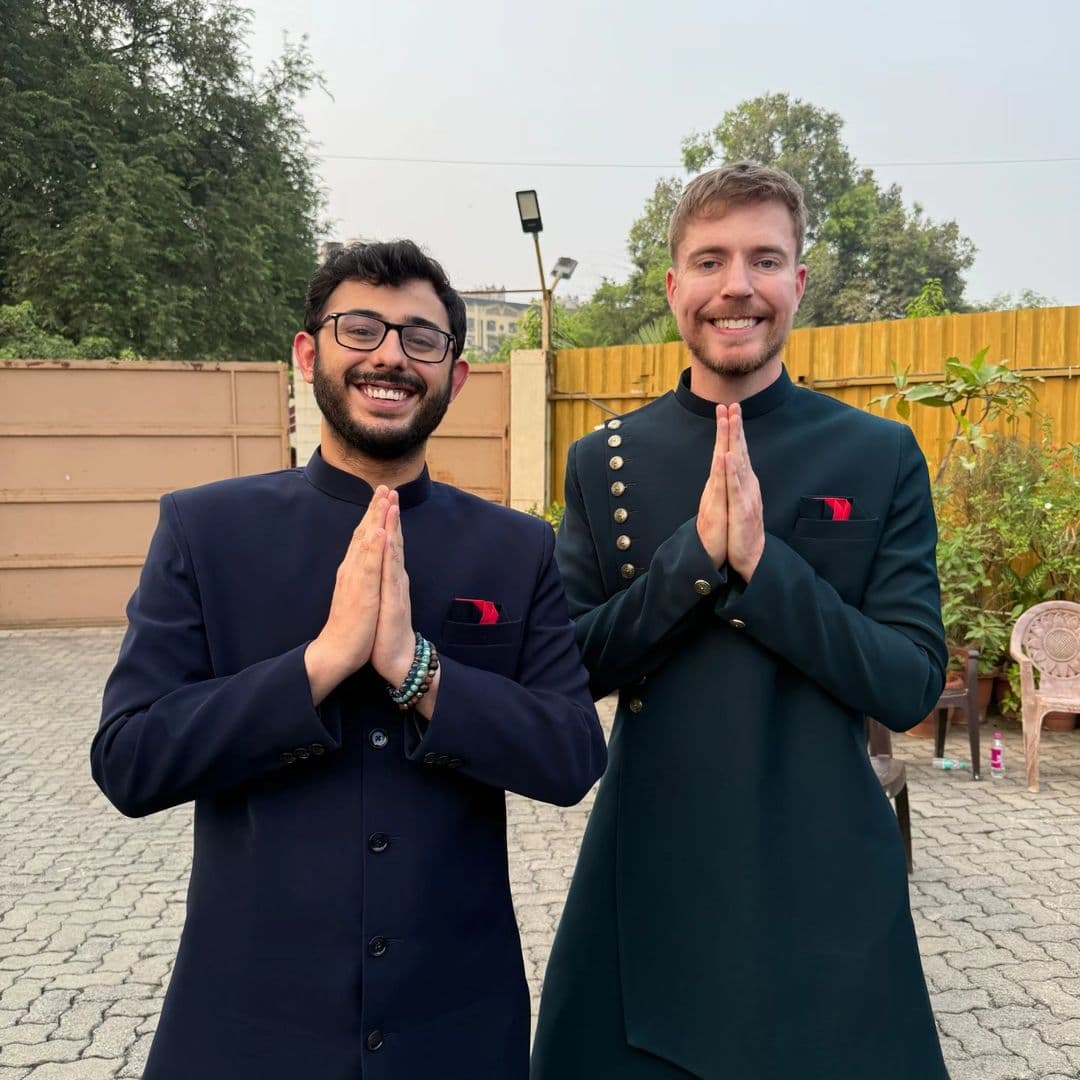 Carryminati and Mr Beast meme template