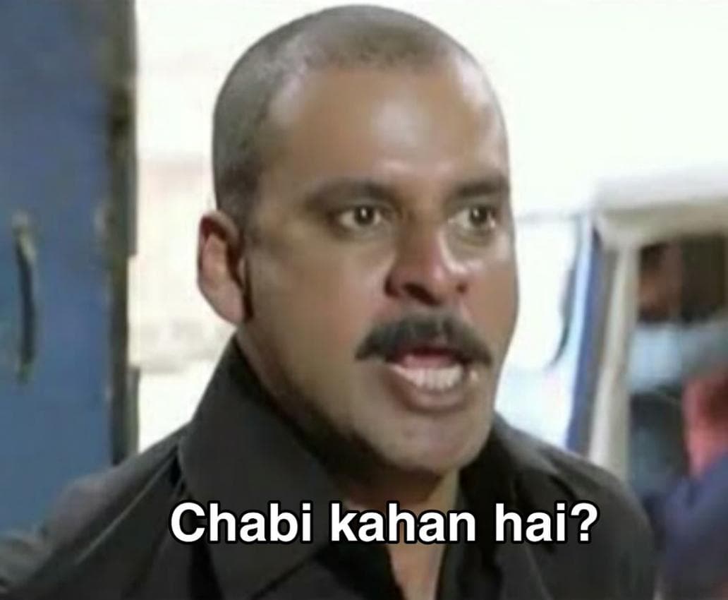 Chabi kahan hai meme template