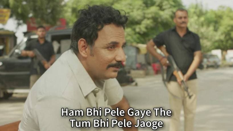 Ham bhi pele gaye the tum bhi pele jaoge meme template
