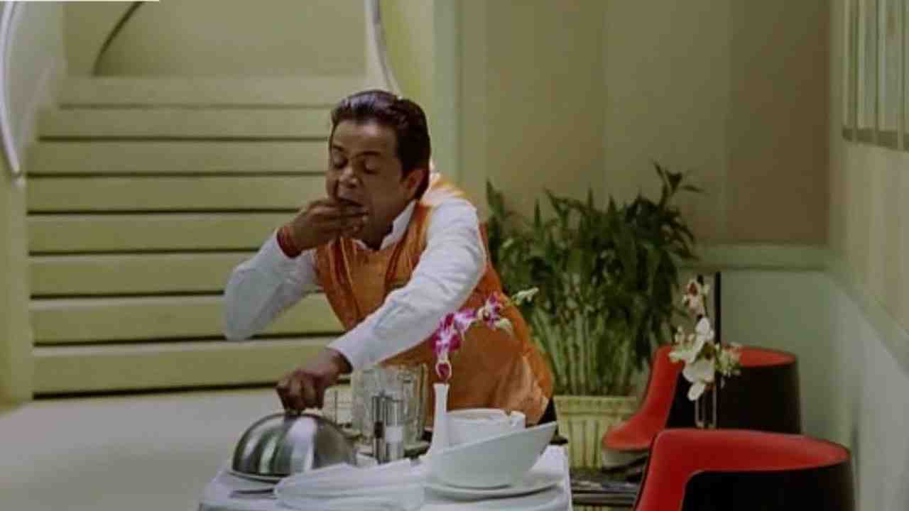 Rajpal yadav eating meme template