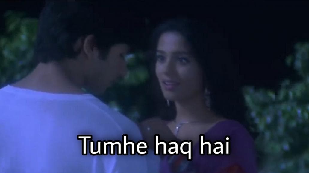Tumhe haq hai meme template