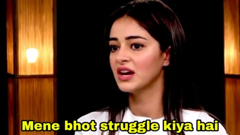 Mene bhoy struggle kiya hai meme template